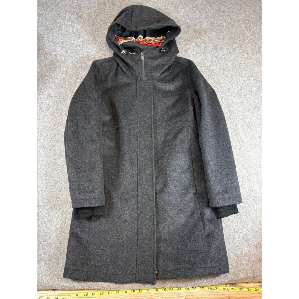 Pendleton Coat Jacket Womens Gray Wool Hooded Full Zip Outdoor Gorpcore Small